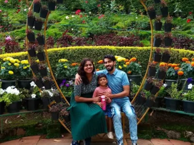 family photo rose garden Best Places to Visit in Munnar with Family